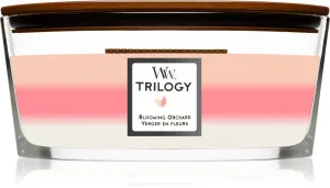 WoodWick Trilogy Blooming Orchard scented candle with wooden wick unisex