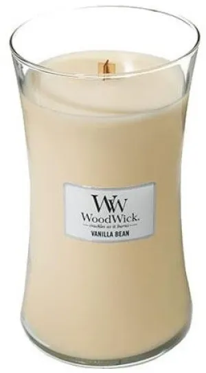 WoodWick Vanilla Bean scented candle with a wooden wick 609.5 g