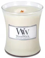 WoodWick Vanilla Bean scented candle with wooden wick 85 g