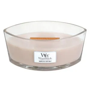WoodWick Vanilla & Sea Salt scented candle with wooden wick 453.6 g
