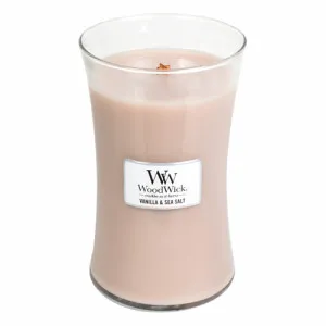 WoodWick Vanilla & Sea Salt scented candle with wooden wick 609.5 g
