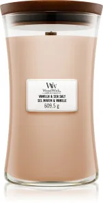 Vanilla & Sea Salt scented candle with wooden wick 609.5 g 609,5 g