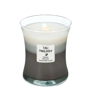 WoodWick Warm Woods scented candle with a wooden wick 275 g