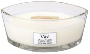 WoodWick White Tea & Jasmine scented candle with wooden wick 453.6 g