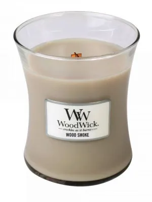 WoodWick Wood Smoke scented candle with a wooden wick 275 g
