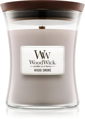 WoodWick Wood Smoke scented candle with a wooden wick for men