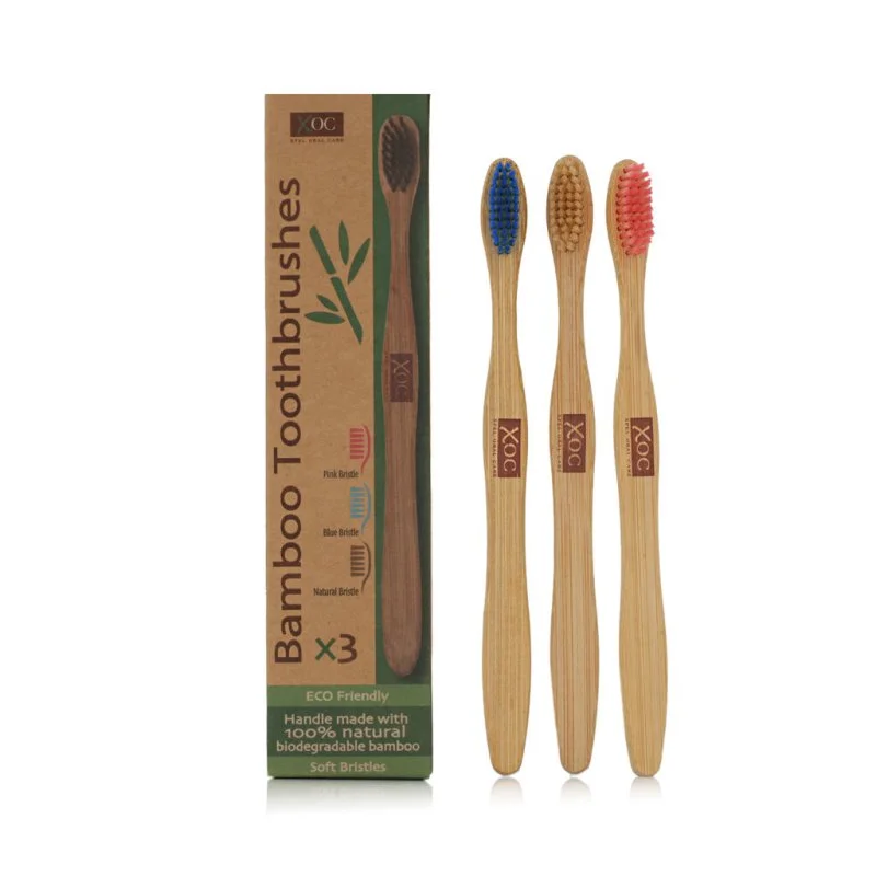 Oral Care Bamboo Toothbrush Soft 3 pcs