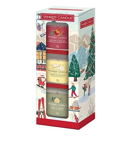 Holiday Party Votive Candles in Glass 3 x 37 g