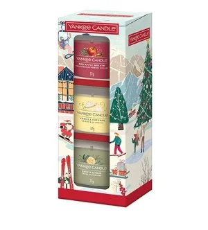 Yankee Candle Holiday Party Votive Candles in Glass 3 x 37 g
