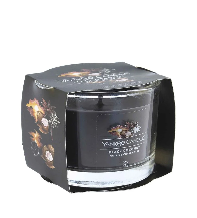 Black Coconut Votive Candle in Glass 37 g