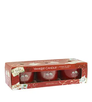 Yankee Candle Letters To Santa votive candle in glass 3 x 37 g