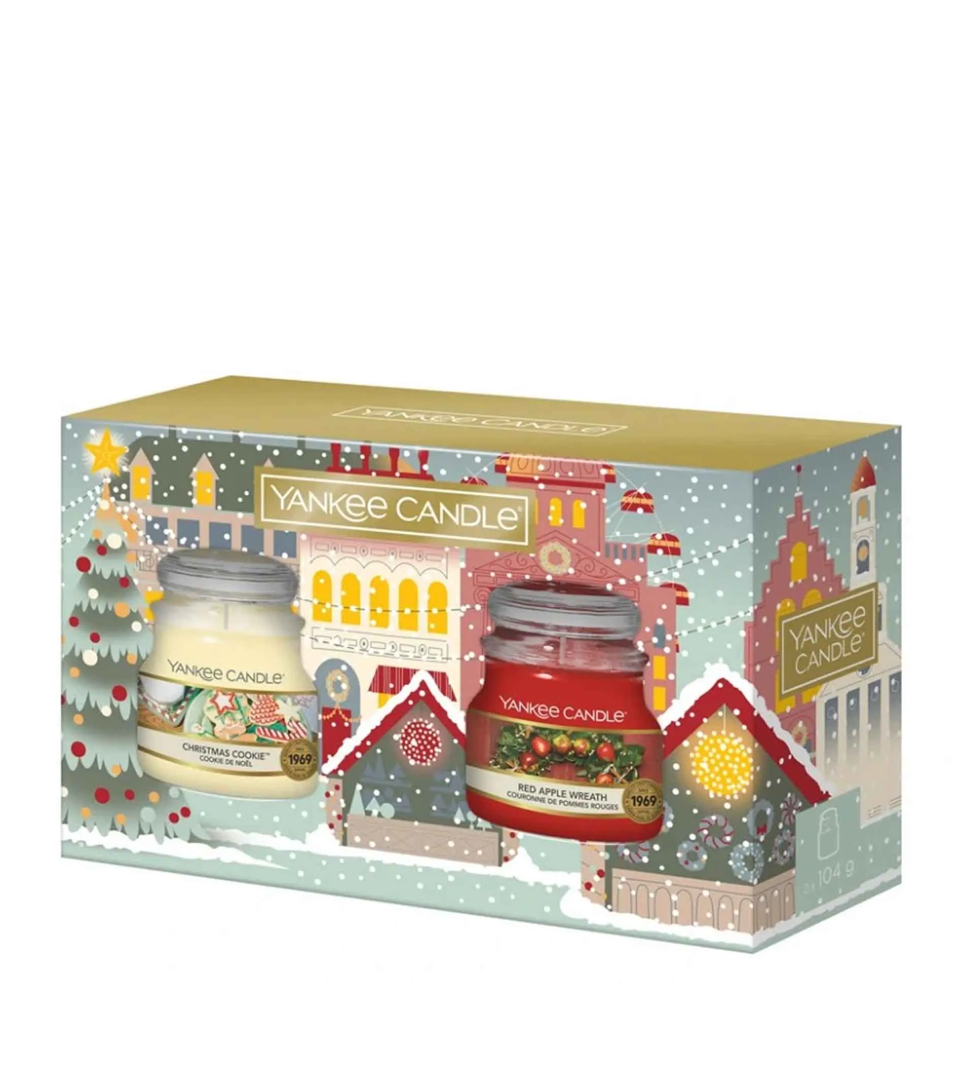 Passport to the Holidays gift set scented candle Christmas Cookie 104 g + scented candle Red Apple Wreath 104 g Christmas Cookie 104 g + Red Apple Wreath 104 g