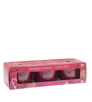 Yankee Candle Peppermint Pinwheels votive candle in glass 3 x 37 g