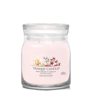 Yankee Candle Pink Cherry & Vanilla signature candle medium 368 g
