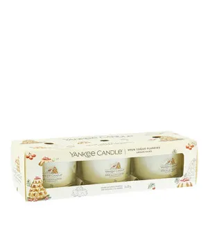 Yankee Candle Spun Sugar Flurries votive candle in glass 3 x 37 g