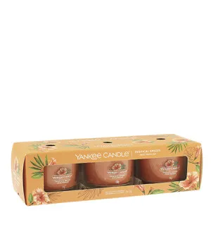 Yankee Candle Tropical Breeze votive candle in glass 3 x 37 g