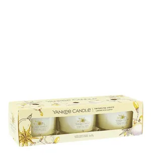 Yankee Candle Twinkling Lights votive candle in glass 3 x 37 g