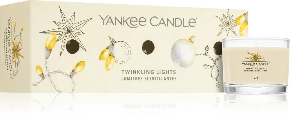 Twinkling Lights votive candle in glass 3 x 37 g 3x37 g