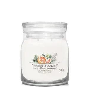 Yankee Candle White Spruce & Grapefruit signature candle medium 368 g