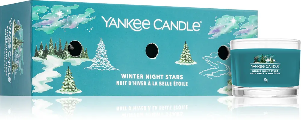 Winter Night Stars votive candle in glass 3 x 37 g 3x37 g