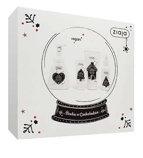 Choco Plum gift set shower gel 160 ml + foaming hand soap 250 ml + hand cream 50 ml + body spray