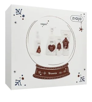 Ziaja Brownie Gift Set Shower Gel 160 ml + Foaming Hand Wash 250 ml + Hand Cream 50 ml + Body Spray