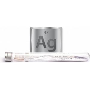 Toothbrush with silver translucent - medium