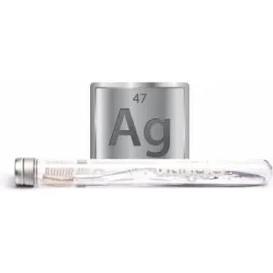 Nano-b Toothbrush with silver translucent - medium