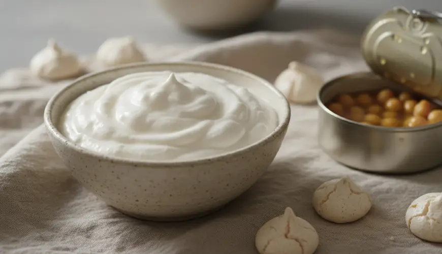 Aquafaba or chickpea liquid will replace eggs in baking
