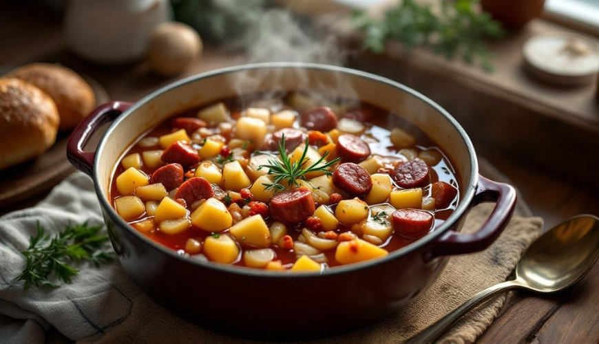 Sausage goulash as a classic that will warm and delight you in every season