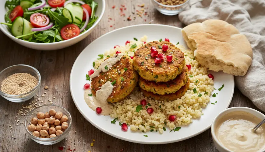 Chickpea patties with tahini sauce that will surprise you