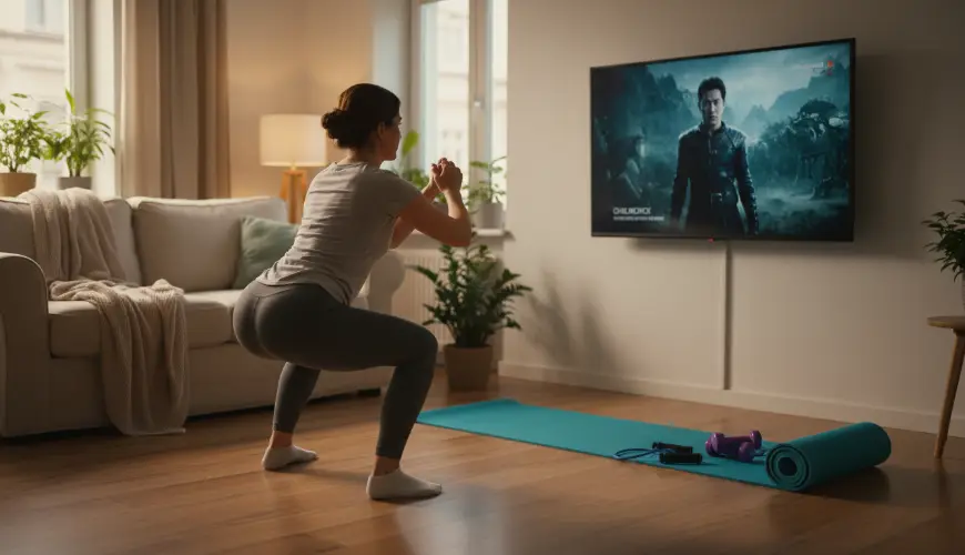 Exercising in front of the TV will help you stay fit without a gym