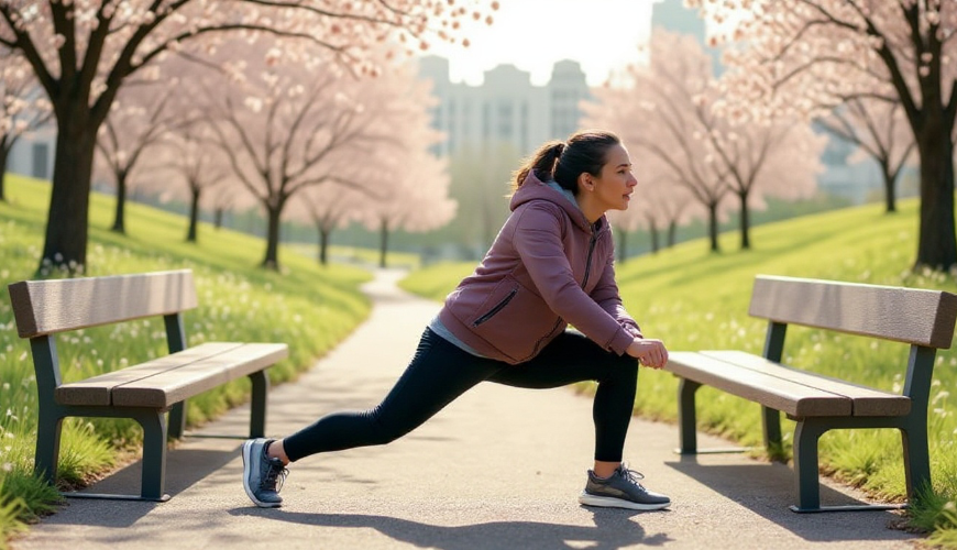 Exercising outdoors without equipment is ideal in the spring when you want to start simply and persi