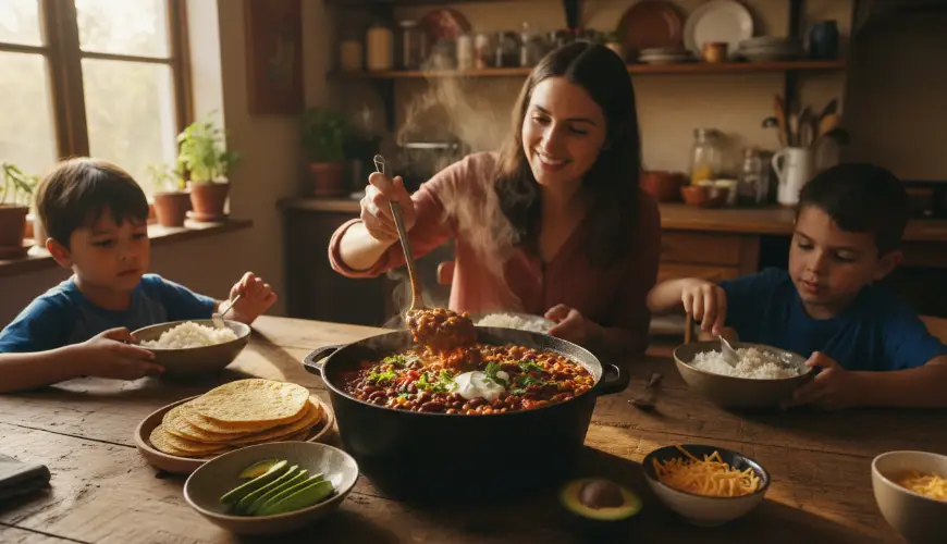 Bean chilli pot without meat that will satisfy the whole family