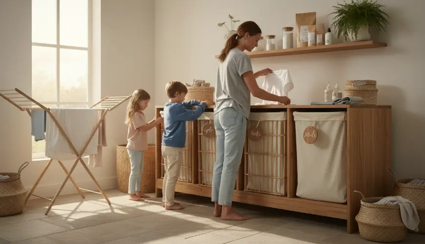 Functional laundry system without unnecessary stress
