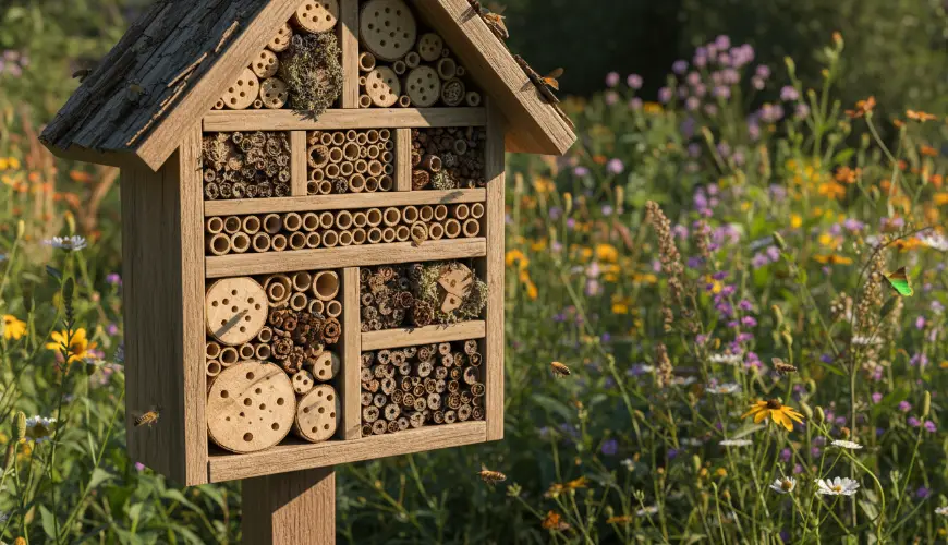 An insect hotel in the garden will benefit all of nature