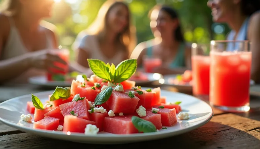 How to Make a Perfect Watermelon Salad with Balkan Cheese