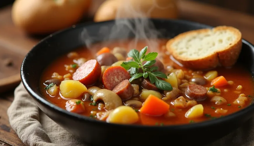 How to Prepare Cabbage Soup with Sausage and Warm Your Heart