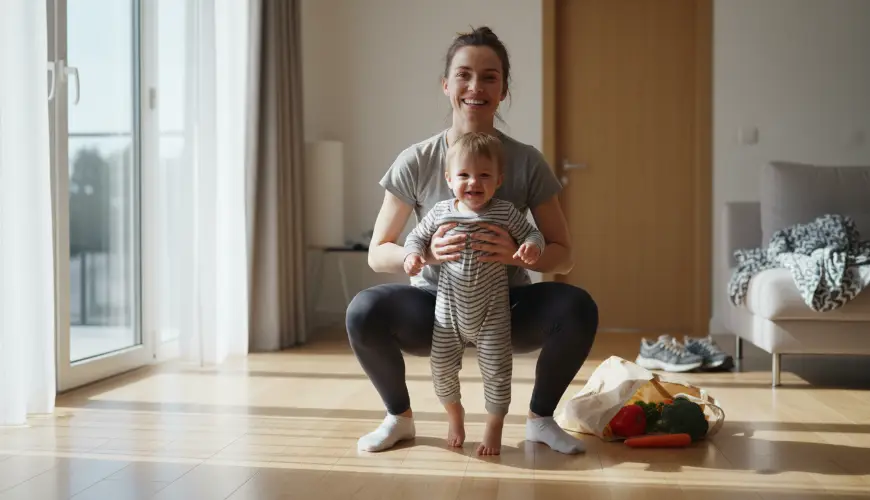 Safe lifting of children and bags protects your back