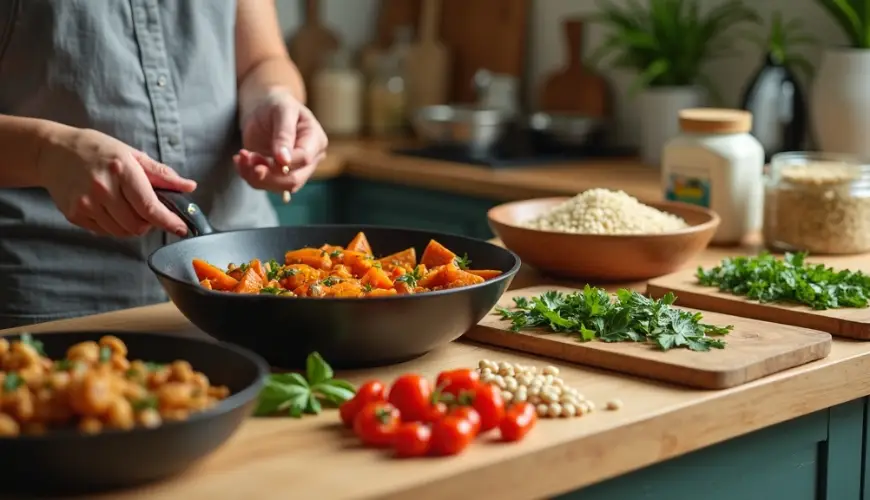 The end of cooking four meals for one dinner