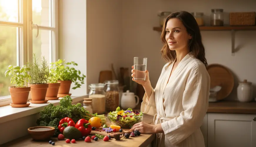 Beautiful skin as a result of healthy daily habits