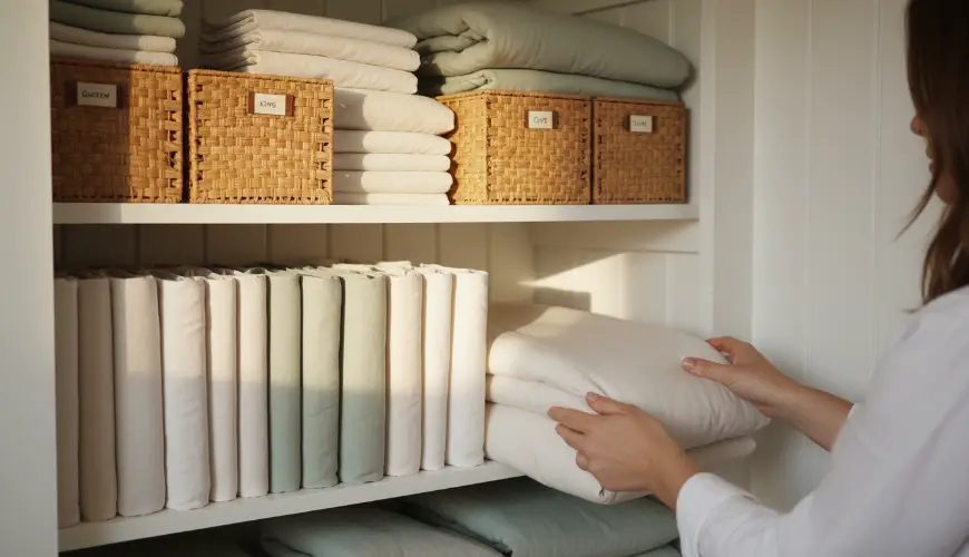 Learn to fold bedding like a professional and save space