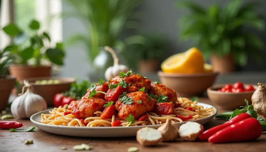 Spicy Szechuan Chicken is an ideal recipe for a weekend lunch