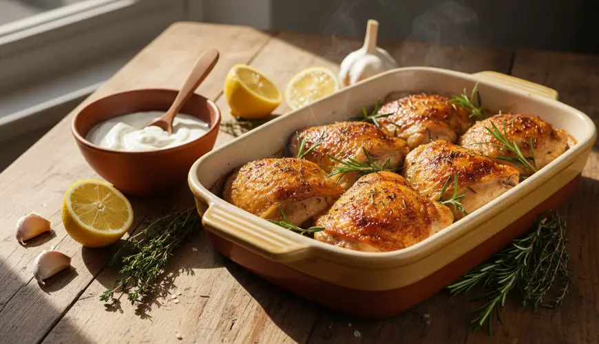 Bake chicken in yogurt and enjoy the perfect taste