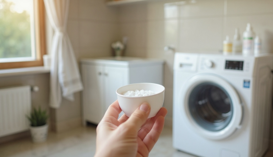 You can use sodium percarbonate for both washing and cleaning, as it releases active oxygen without 