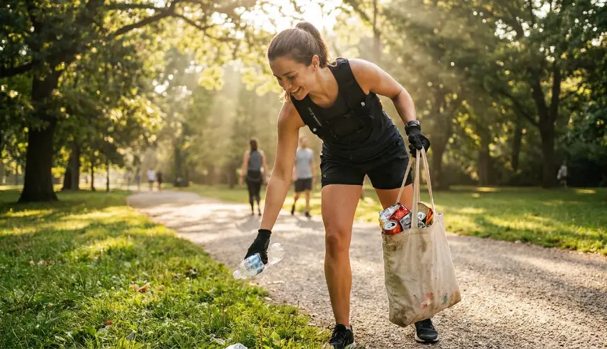 Plogging or how to run and clean up nature