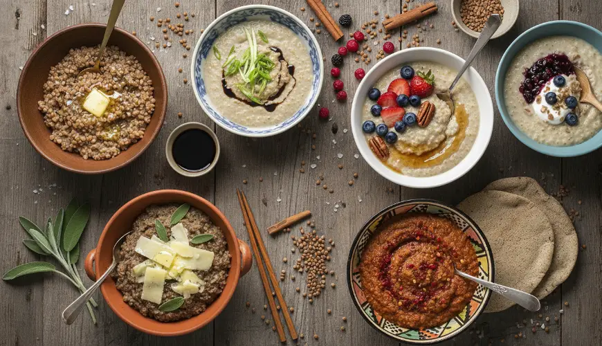 Buckwheat porridge across the world in five forms