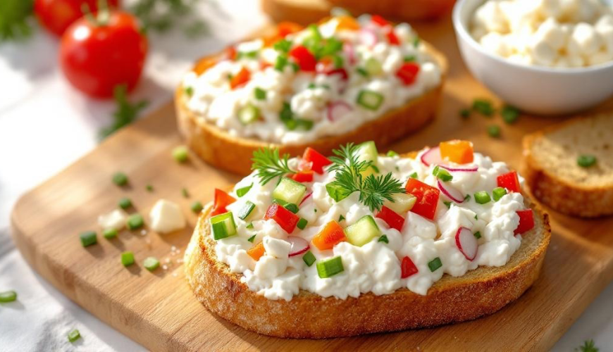 Spreads made from cottage cheese and vegetables are quick, light, and surprisingly filling.