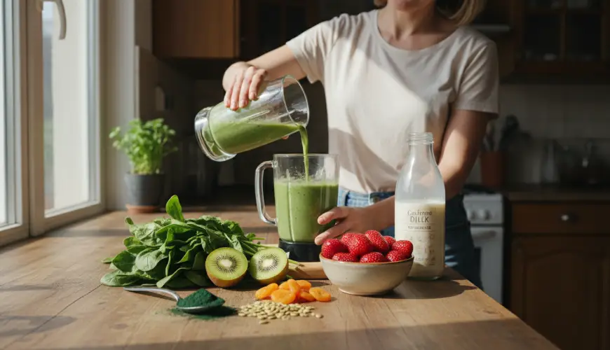 Smoothie for women suffering from fatigue and iron deficiency