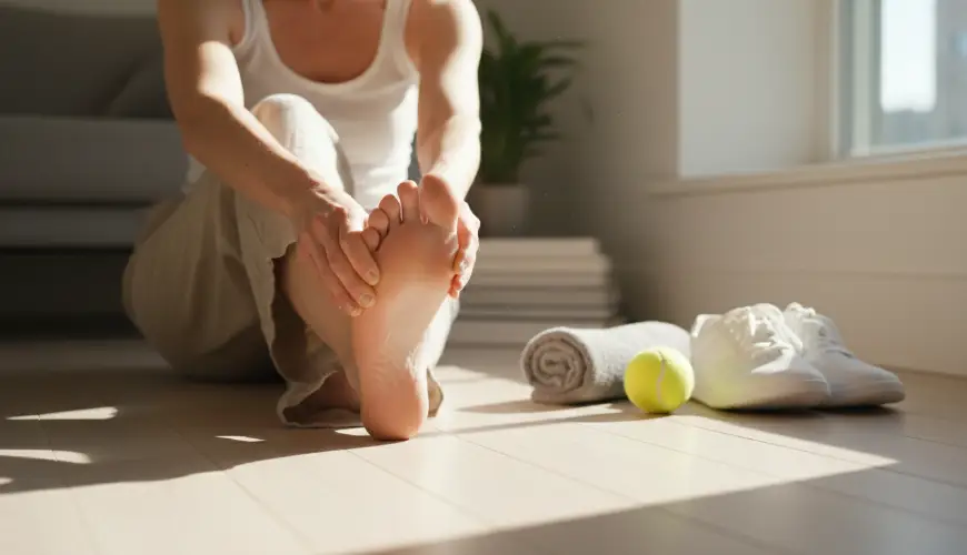 A fallen arch and bunion can be managed with exercise